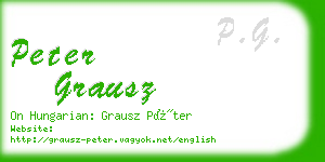 peter grausz business card